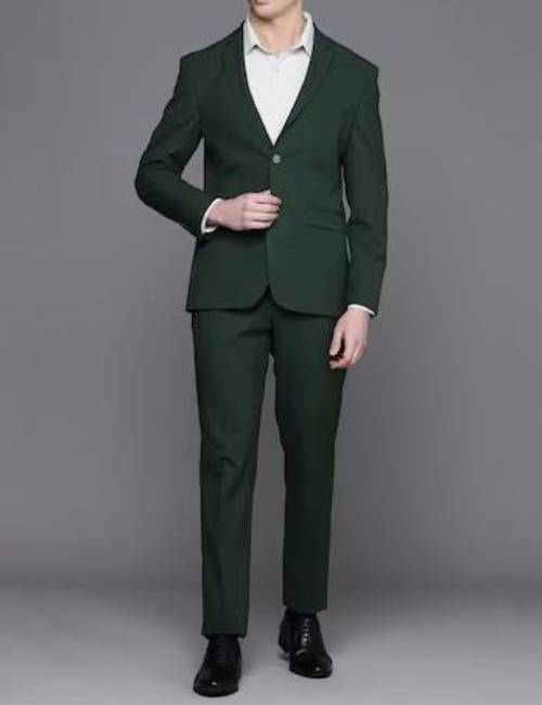 green two piece suit