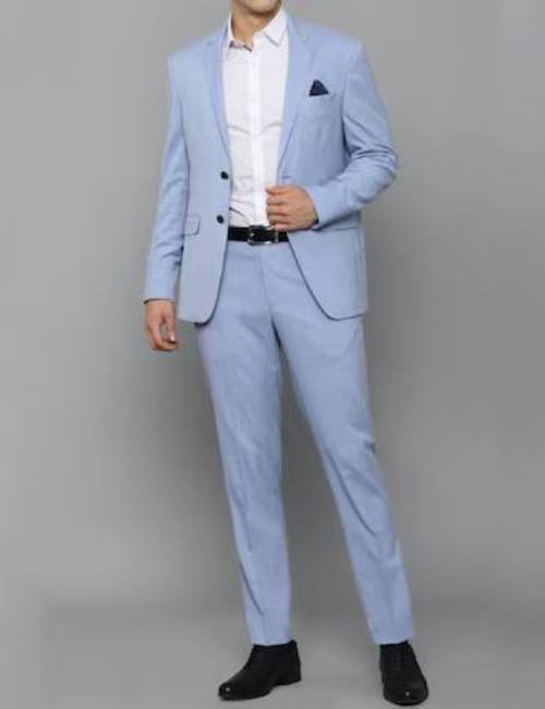 2 piece suit sky blue
