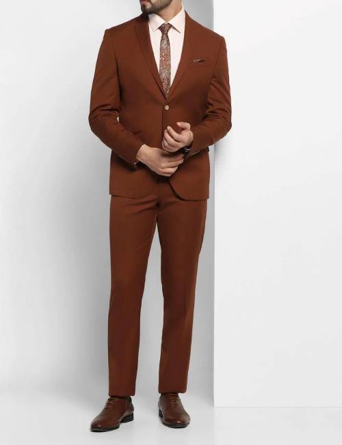 rust two piece suit