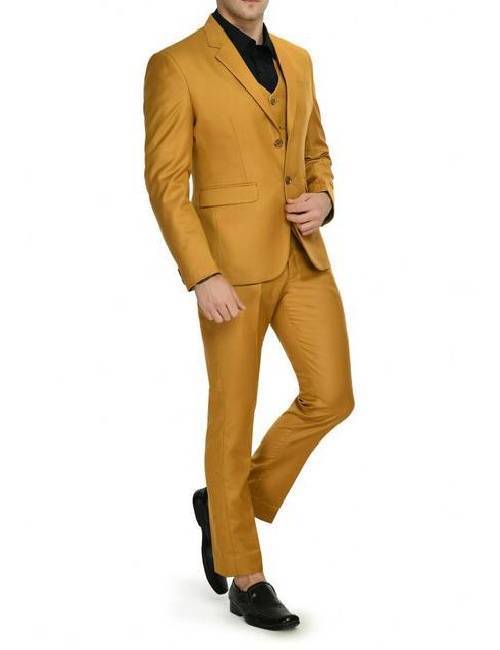 gold three piece suit
