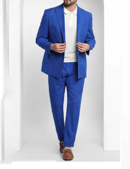 royal blue two piece suit