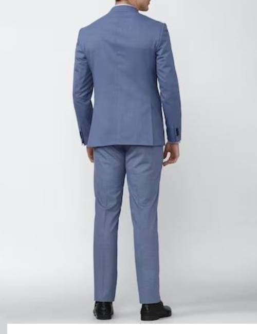 dusty blue men suit 2 piece