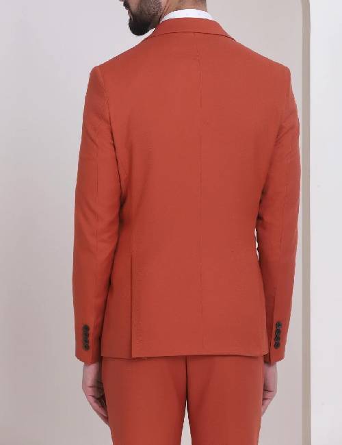 orange 2 piece suit