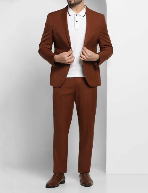 rust men formal 2 piece