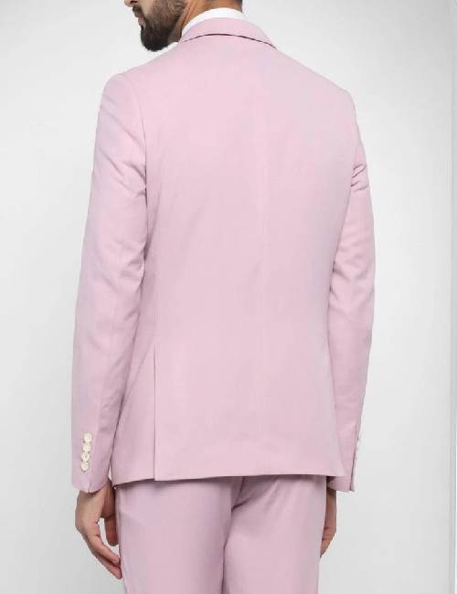 Men pink coat pant