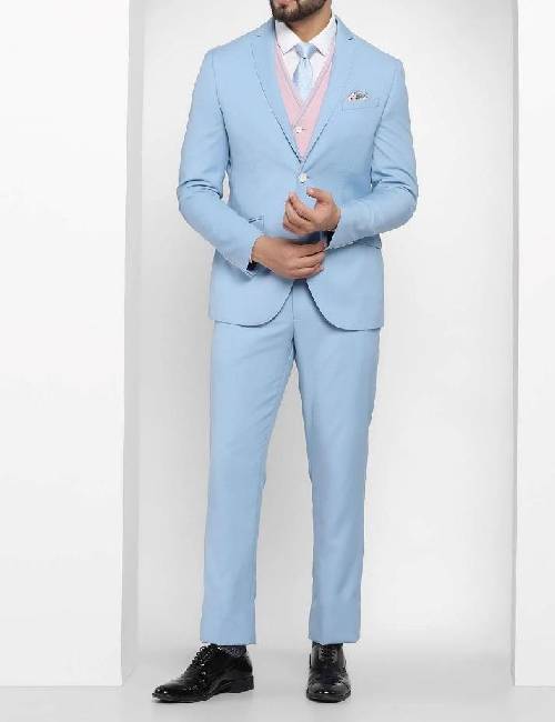 Light blue 3 pcs suit