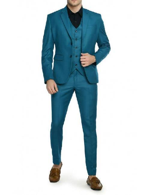 mens blue three piece suit