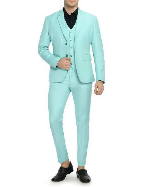 3 piece coat pant sky blue