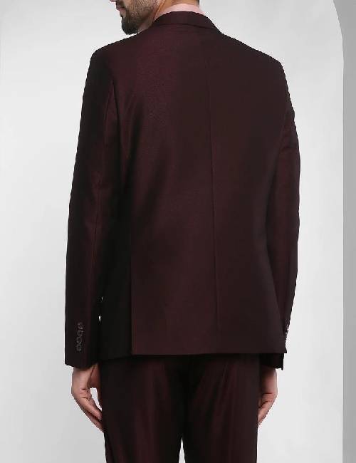 wine texture 2 piece suit