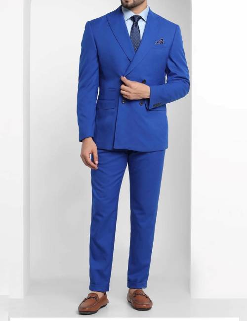 two piece royal blue suit