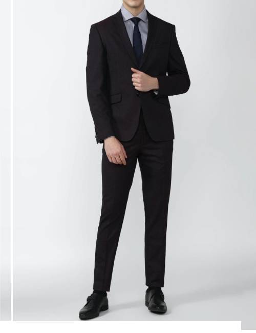 mens black 2 piece suit