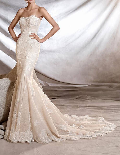 Ivory Mermaid Wedding Gown