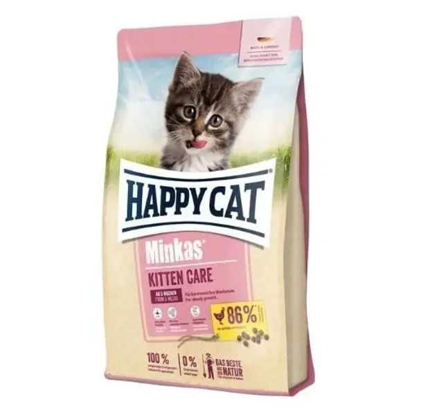 Хеппі Кет Minkas Kitten Care 0,5 кг, для кошенят. Птиця - фото продукту Фауна