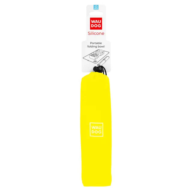 Миска складана WAUDOG Silicone,385х230х50 мм жовтий - фото продукту Фауна