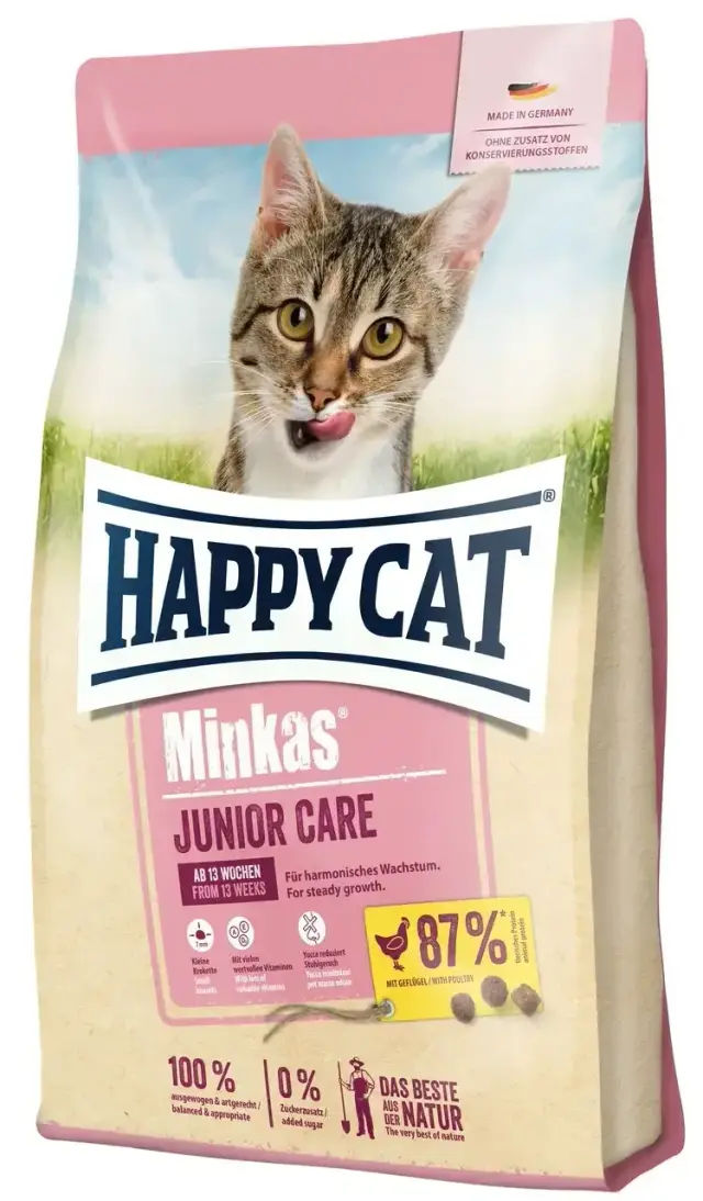 Хеппі Кет Minkas Junior Care 1,5 кг, для кошенят з 13-го тиж. Птиця - фото продукту Фауна