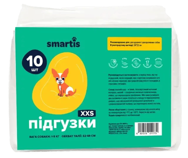 Підгузки для собак (сук) XXS 28*22 см №10 - фото продукту Фауна