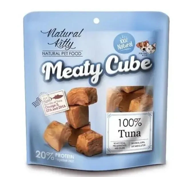 Ласощі для котів та собак Кубики тунець 60 г (уп)*8 "Pettric" - фото продукту Фауна