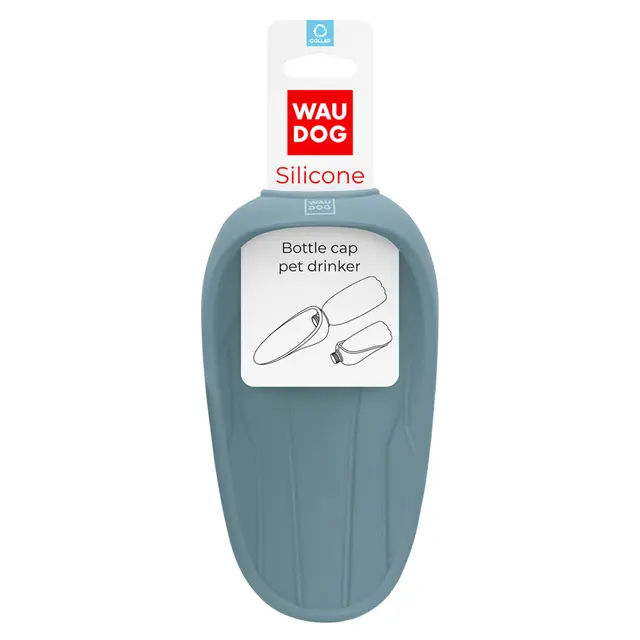 Поїлка-насадка на пляшку WAUDOG Silicone, 165х90 мм сірий - фото продукту Фауна