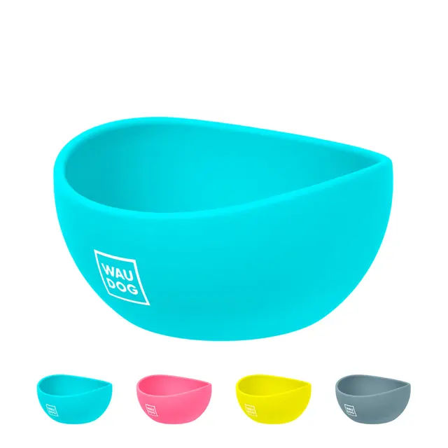 Миска WAUDOG Silicone, 250 мл блакитний - фото продукту Фауна