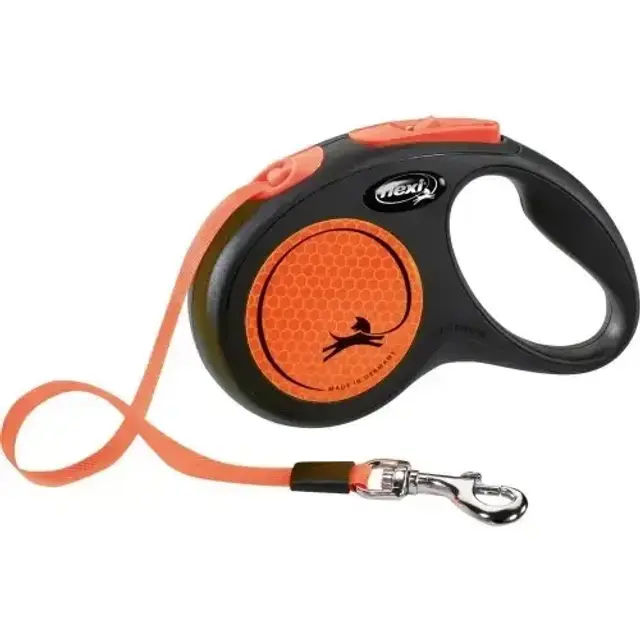 Рулетка 15кг/5м S Стрічка Neon помаранчевий "Flexi" - фото продукту Фауна