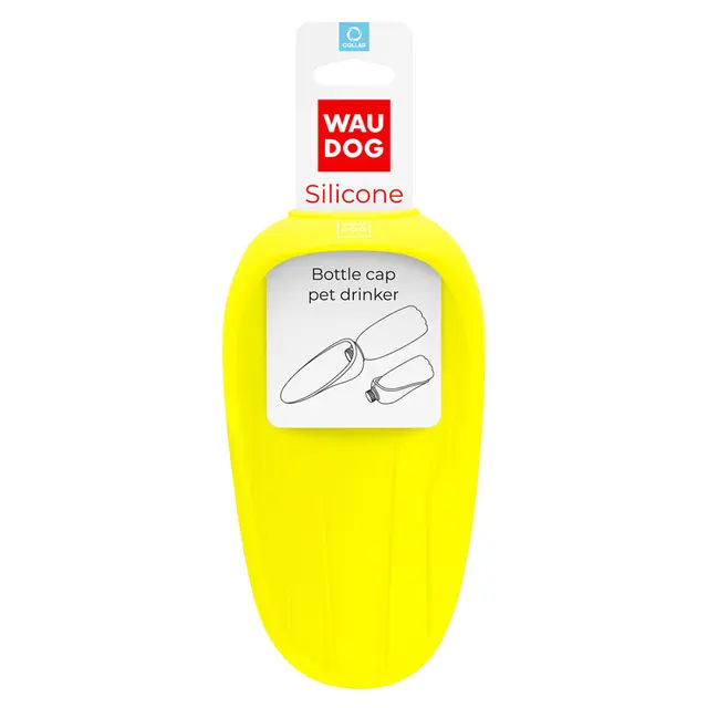 Поїлка-насадка на пляшку WAUDOG Silicone, 165х90 мм жовтий - фото продукту Фауна