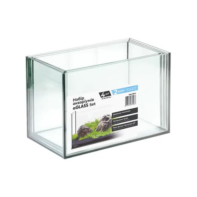 Набір акваріумів aGLASS Set 4 шт (21-25-29-34л) - фото продукту Фауна