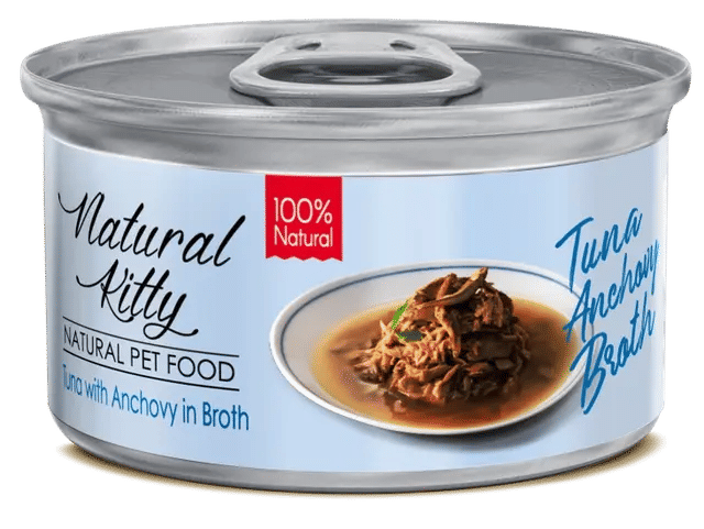 Бульйон Natural Kitty Tuna with Anchovy 80 г, для котів. Тунець з анчоусами - фото продукту Фауна