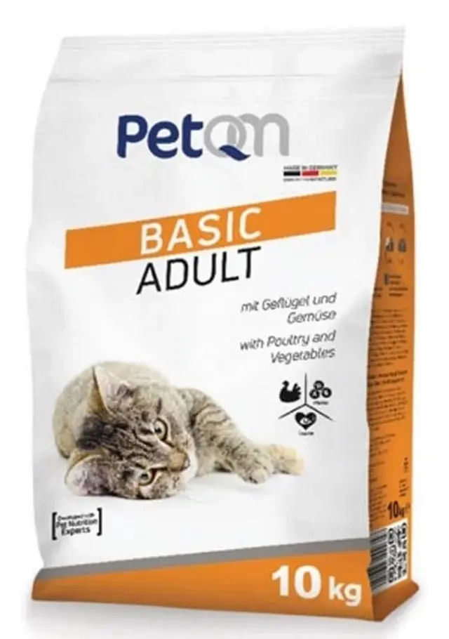 Пет PetQM Basic Adult with Poultry & Vegetables 10 кг, для дорослих котів. Птиця та овочі - фото продукту Фауна