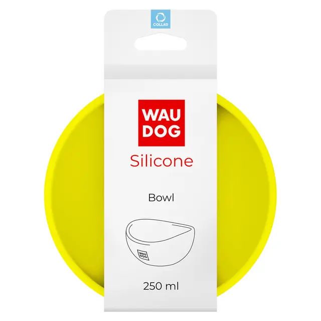 Миска WAUDOG Silicone, 250 мл жовтий - фото продукту Фауна