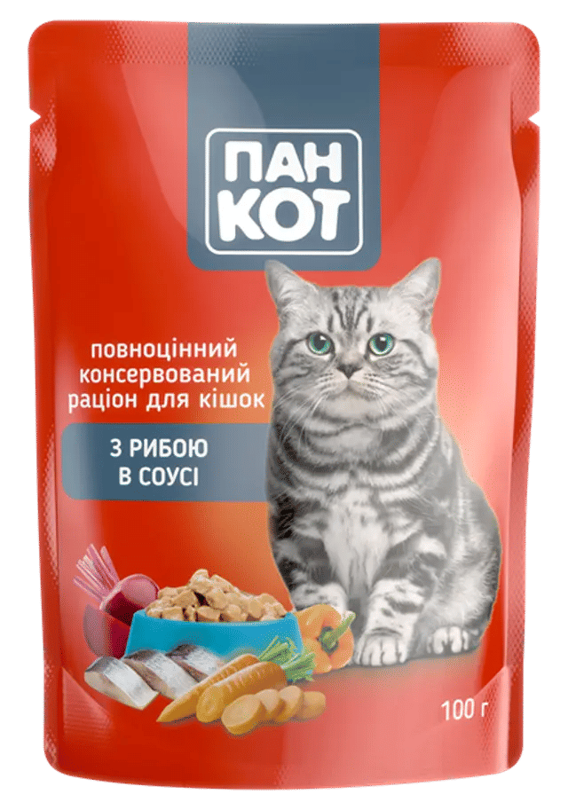 Пауч Пан-Кіт Риба в соусі 100 г (шт) - фото продукту Фауна