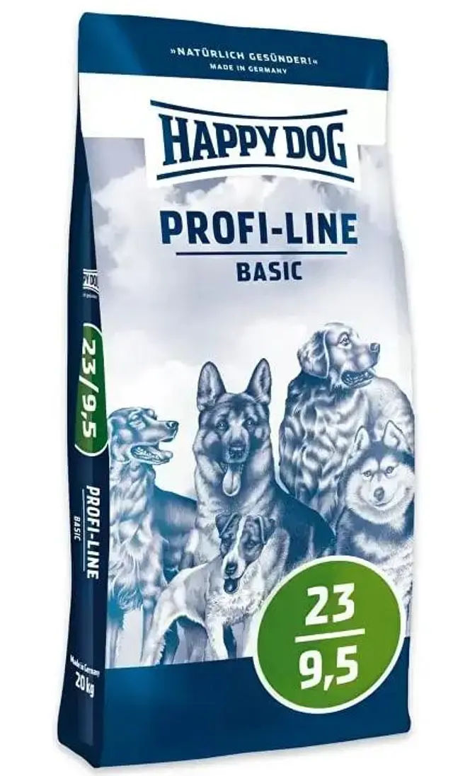 Хеппі Дог Profi Line 23/9.5 Basic 20 кг, для дорослих собак. - фото продукту Фауна