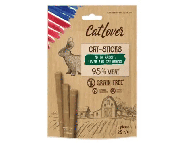 Палички для котів із кроликом, печінкою та котячою травою 5 г №5 CatLover - фото продукту Фауна