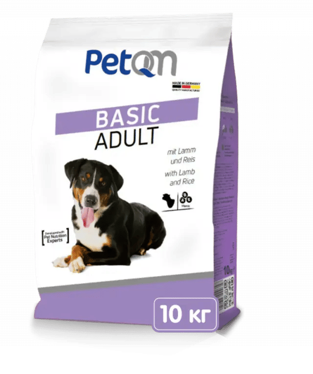 Пет PetQM DOG Basic Adult 10 кг, для дорослих собак. Ягня та рис - фото продукту Фауна