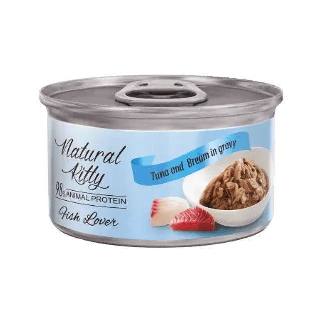 Конс. для котів Тунець і Лящ у соусі 70 г (шт) "Natural Kitty" - фото продукту Фауна