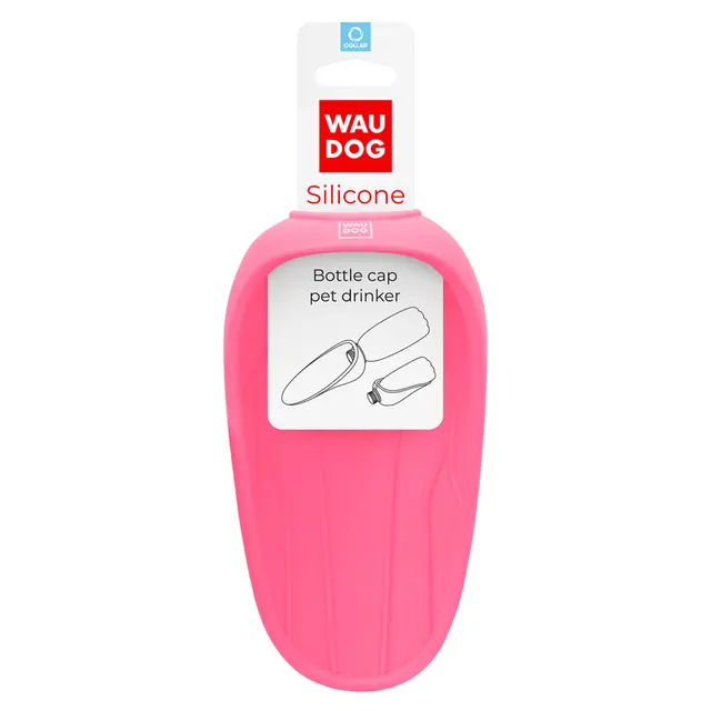 Поїлка-насадка на пляшку WAUDOG Silicone, 165х90 мм рожевий - фото продукту Фауна