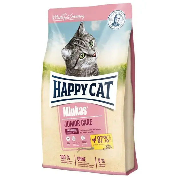 Хеппі Кет Мinkas Junior Care 10 кг, для котиків з 13-го тиж. Птиця - фото продукту Лейвен