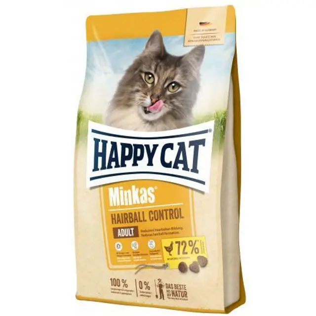 Хеппі Кет Мінкас Hairball Control Geflugel 1,5 кг, для котів. Птиця - фото продукту Фауна