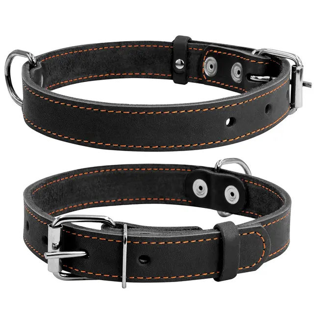 Нашийник одинарний чорний (M) 25мм/38-50см Collar - фото продукту Фауна