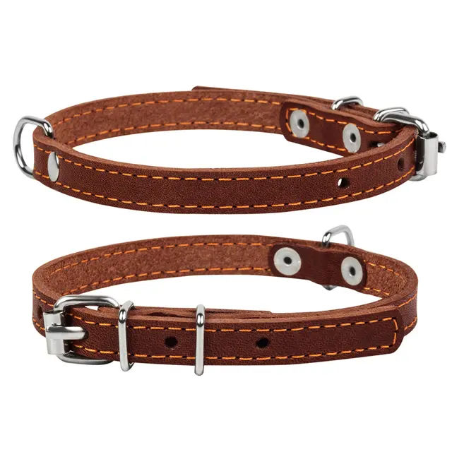 Нашийник одинарний коричн.(XS) 14мм/27-35см Collar - фото продукту Фауна