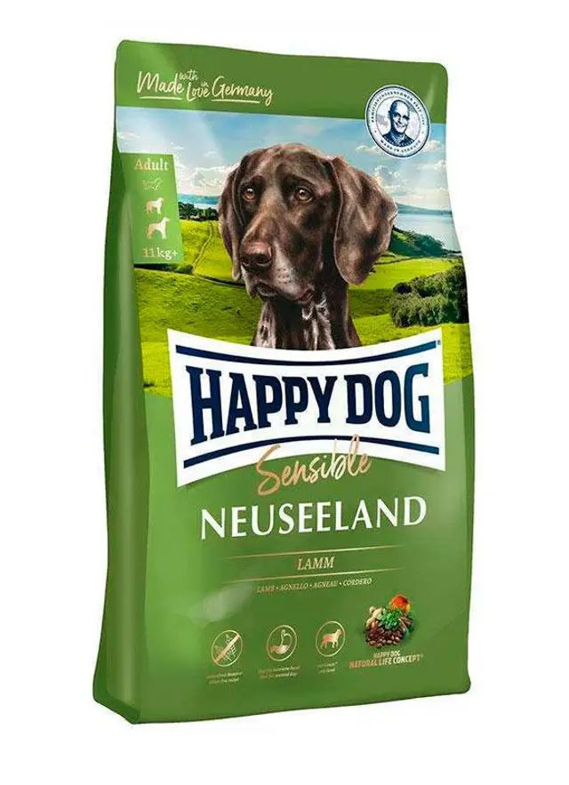 Хеппі Дог Sens. Neuseeland, з чутливим травленням, Ягня і рис 12,5 кг - фото продукту Фауна