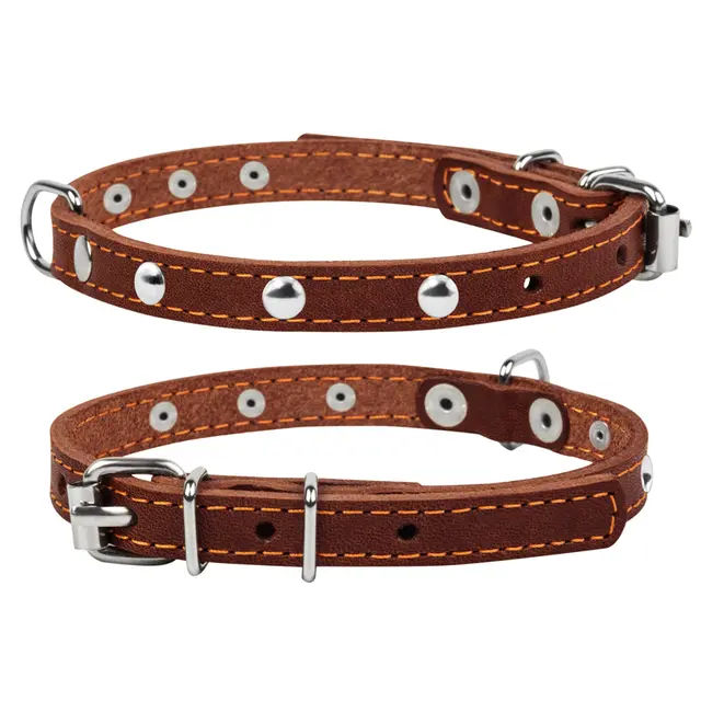 Нашийник одинарний з прикрас. чорний (XS) 12мм/24-32см Collar - фото продукту Фауна