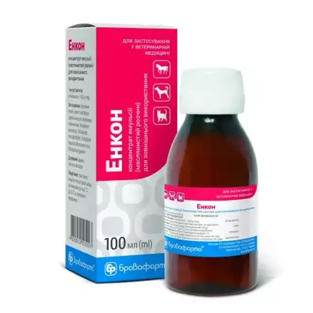 Енкон 100 мл (фл) "Бровафарма" дерматологічний препарат - фото продукту Фауна