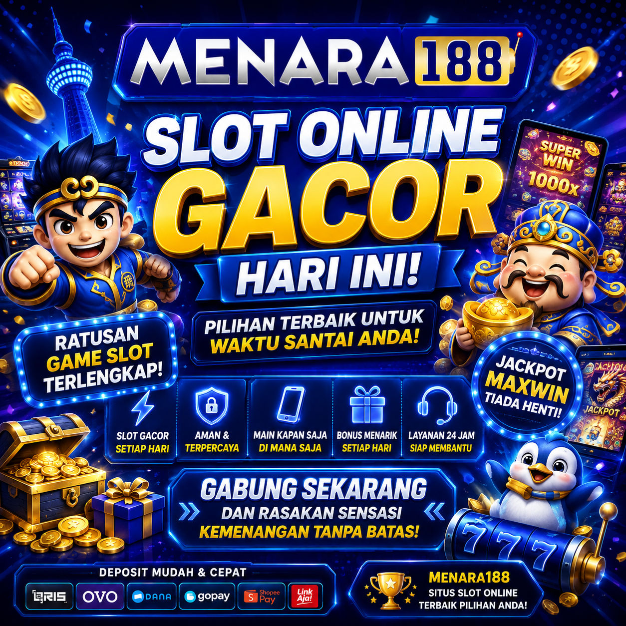 MENARA188 – Pilihan Slot Online Gacor Hari Ini untuk Temani Waktu Santai