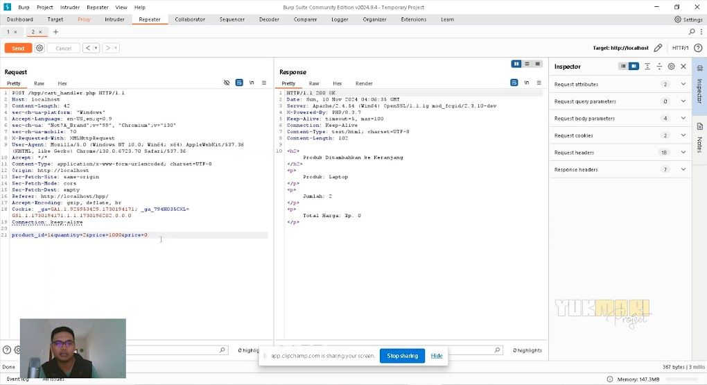 Screenshot 1 : Langkah Awal Bounty Hunting: Simulasi 5 Teknik Eksploit Terpopuler