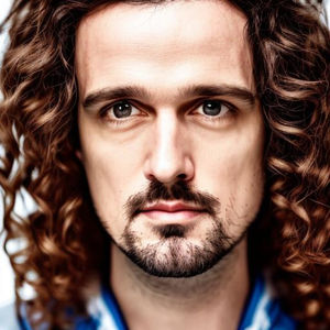White male long wavy hair style preview
