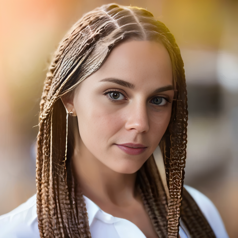 AI hairstyle preview for Box Braids Long hair style