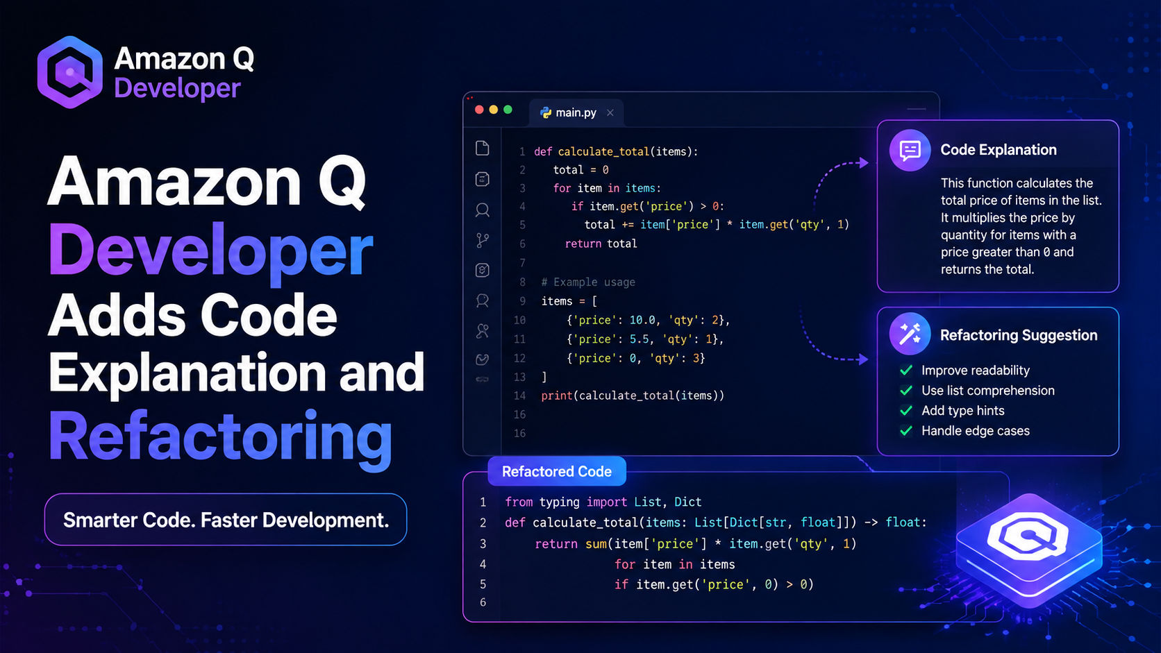 Amazon Q Developer Adds Code Explanation and Refactoring