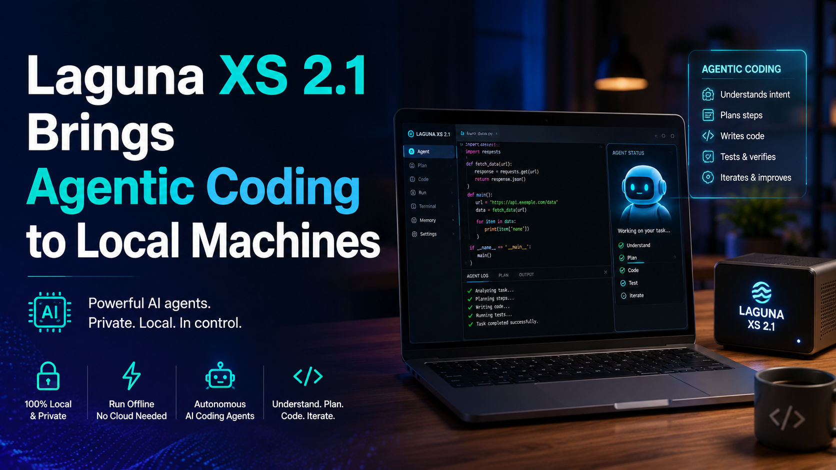 Laguna XS 2.1 Brings Agentic Coding to Local Machines