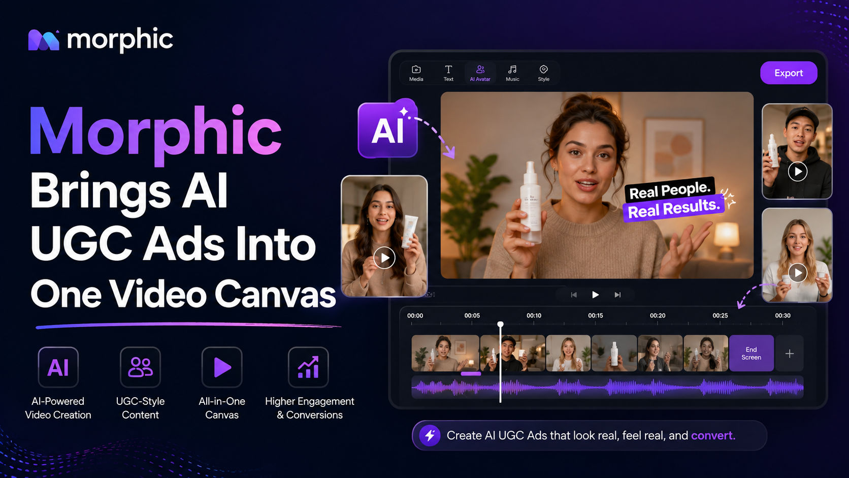 Morphic Brings AI UGC Ads Into One Video Canvas