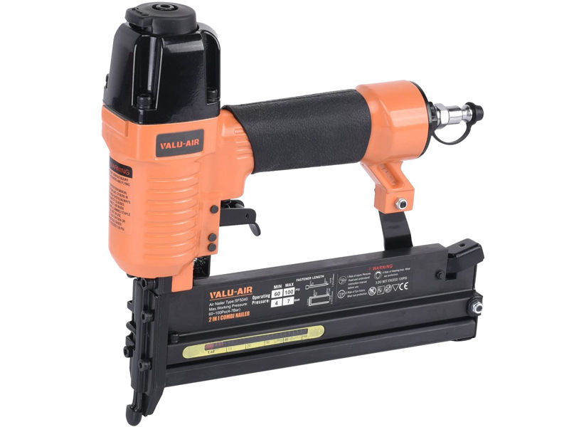 Valu-Air SF5040 2" 18 Gauge 2 in 1 Pneumatic Brad Nailer and Stapler with Carrying Case